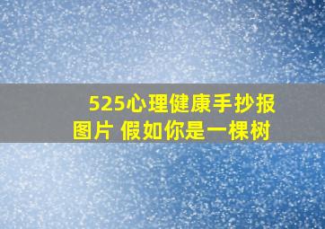 525心理健康手抄报图片 假如你是一棵树